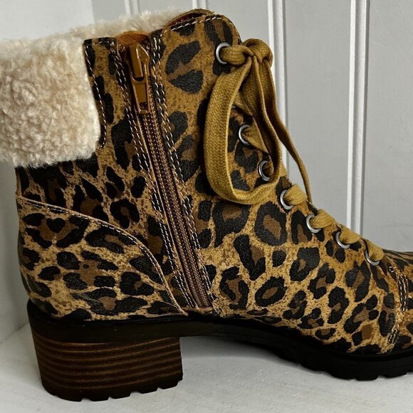 Lucky Brand Jacenia Ankle Boots Leopard/Natural Size 8.5 - Picture 2 of 7